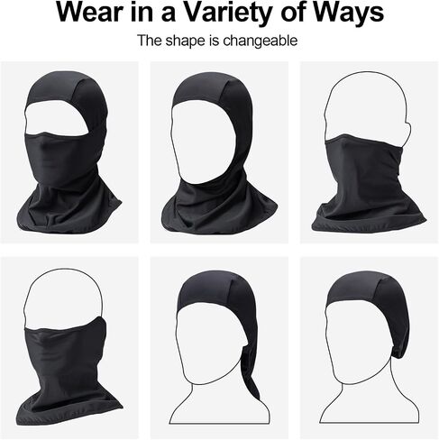 Face Mask Balaclava for Winter and Summer, Sun UV Protection Neck Gaiter, Men Shiesty Mask for Ski Motorcycle Cycling in Kuwait