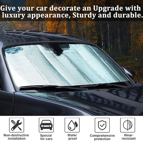 Car Windshield Sun Shade Compatible with Mazda MX-5 2016-2024,Front Window Sun Visor Protector,UV Protection Heat Insulation Windshield Sunshade (Style A) in Kuwait