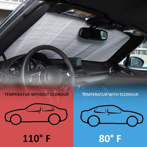 Car Windshield Sun Shade Compatible with Mazda MX-5 2016-2024,Front Window Sun Visor Protector,UV Protection Heat Insulation Windshield Sunshade (Style A) in Kuwait