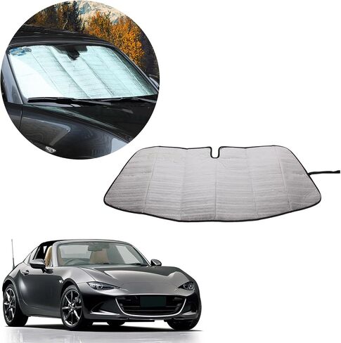 Car Windshield Sun Shade Compatible with Mazda MX-5 2016-2024,Front Window Sun Visor Protector,UV Protection Heat Insulation Windshield Sunshade (Style A) in Kuwait