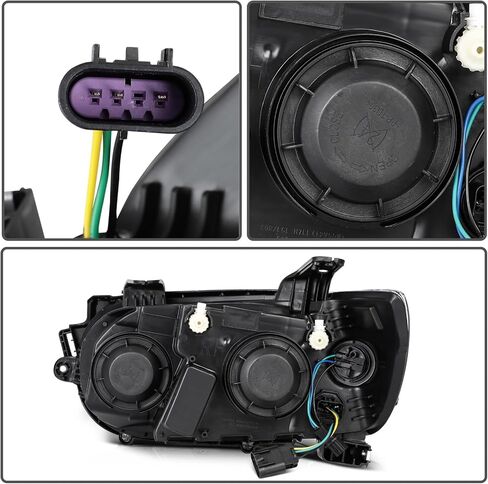 مجموعة مصابيح أمامية لسيارة شيفروليه سونيك 2012-2016 مبيت أسود كهرماني عاكس عدسة واضحة للسائق ومصابيح أمامية جانبية للركاب in Kuwait