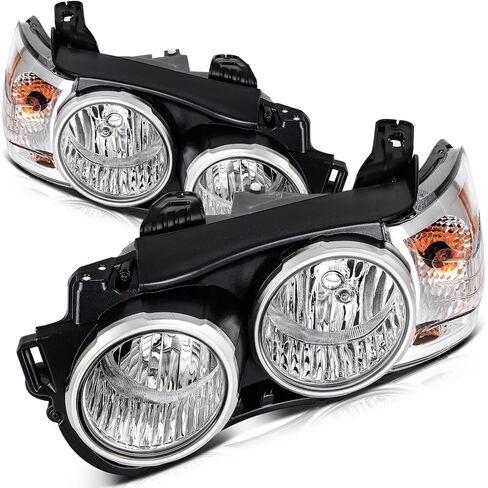 مجموعة مصابيح أمامية لسيارة شيفروليه سونيك 2012-2016 مبيت أسود كهرماني عاكس عدسة واضحة للسائق ومصابيح أمامية جانبية للركاب in Kuwait