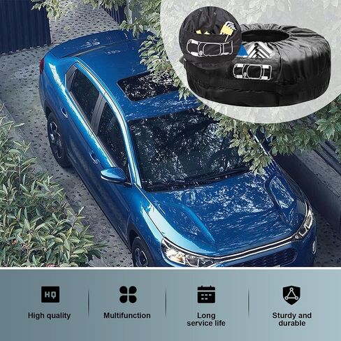 1 PC Car Spare Tire Protective Cover, Tire Dust Storage Bag, Portable Handheld Tire Protective Cover, Universal for Most Cars (Black #L) in Saudi Arabia