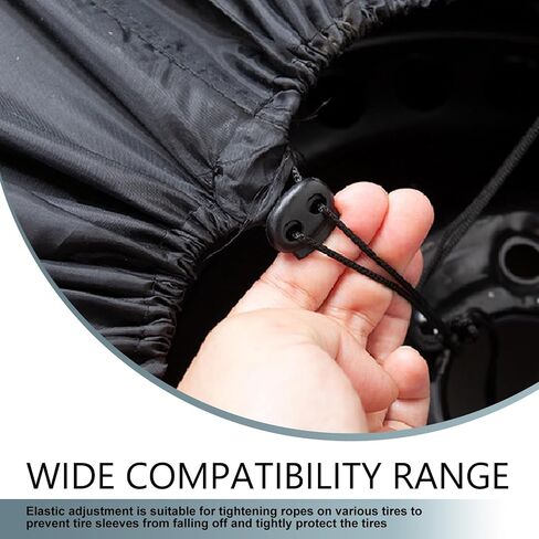 1 PC Car Spare Tire Protective Cover, Tire Dust Storage Bag, Portable Handheld Tire Protective Cover, Universal for Most Cars (Black #L) in Saudi Arabia