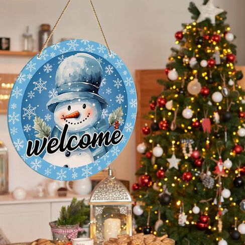zodgmed الشتاء علامة ديكور الباب الأمامي، علامات الشتاء للباب الأمامي المنزل مكتب الشرفة الفناء، عطلة الشتاء ريفي شنقا ديكورات الحائط، دعها تثلج in Kuwait