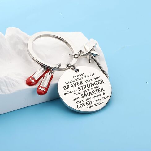 BNQL Wizard Oz Gift Keychain Dorothy Ruby Gift Wizard Oz Inspired Keychain Ruby Red Slipper Keychain Dorothy Jewelry Gift in Saudi Arabia
