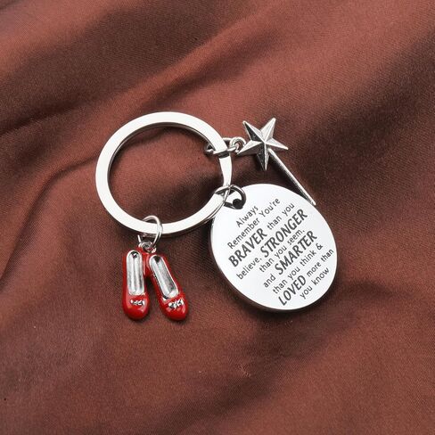 BNQL Wizard Oz Gift Keychain Dorothy Ruby Gift Wizard Oz Inspired Keychain Ruby Red Slipper Keychain Dorothy Jewelry Gift in Saudi Arabia
