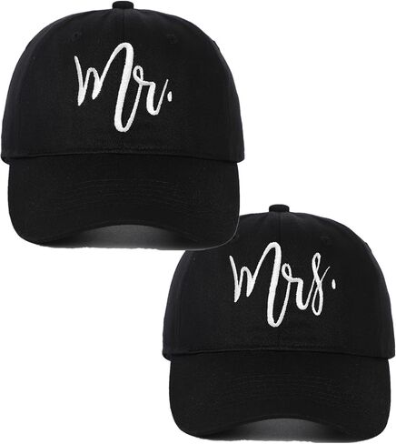 Matching Mr. & Mrs. Baseball Caps, Bridal Gift, Newlywed Honeymoon Wedding Gift in Saudi Arabia