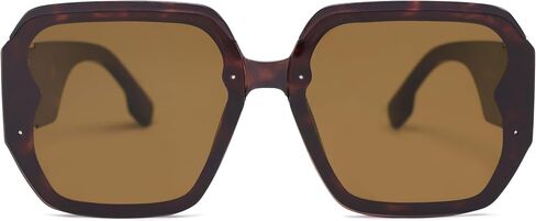 AMOMOMA Vintage Oversized Square Sunglasses for Women,Fashion Big Sun Glasses UV400 Protection AM6636 in Kuwait