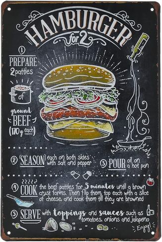 Fast Food Vintage Tin Sign - Pizza Retro Metel Sign - Wall Decor wall sign for Kitchen Bakery Cafe Restaurant in Saudi Arabia