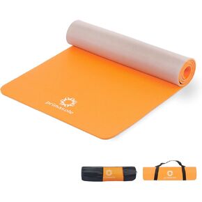 Yoga Mat Eco-Friendly Material 1/2 inch Non-Slip Yoga Pilates Fitness at Home & Gym 4 Colors with Carrying Case & Strap