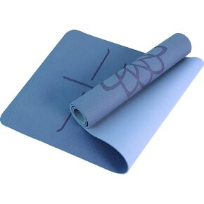 Mat Block Yoga Mat with Non-Slip 1/4'' Thick Anti-Tear, High Density TPE Eco-Friendly Foam Material for Home, Pilates and Floor Exercises & Fitness