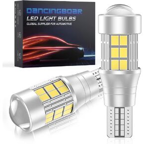 DANCINGBOAR 921 912 LED لمبة عكسية أضواء 6500K أبيض، T15 W16W LED احتياطية عكس الضوء Canbus خالية من الأخطاء، 3600 لومن فائق السطوع T15 906 912 921 922 لمبات LED للسيارات والشاحنات بيك اب، حزمة من 2 in Kuwait