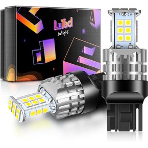 LUYED 7440 LED Bulb Reverse Lights 3100 Lumens T20 7440NA 7441 W21W LED Bulbs Used For Backup Reverse Lights Turn Signal Lights, Xenon White,Pack of 2