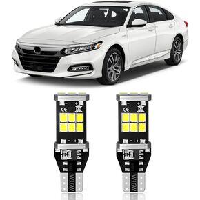 MEALAM T15 921 912 906 LED Bulbs 2835 Chipsets Compatible with Honda 2003-2012 Accord Coupe & 2013-2021 Accord Back Up Reverse Lights Xenon White, Pack of 2
