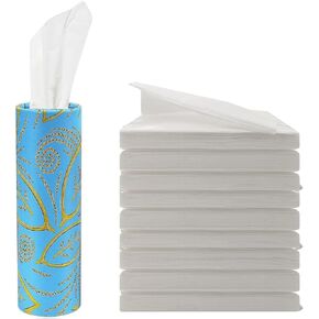 Car Tissue Refill Kit, Travel Tissues, Tissue Refill for Car Visor Tissue Holder, Car Tissues Cylinder, Round Tissue Boxes with 9 Packs Tissues, Car Napkins Tissues Cylinder