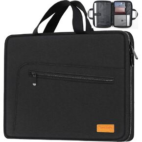 Laptop Sleeve Case 17.3 Inch, Shockproof Protective Laptop Bag Water Resistant Computer Carrying Bag Briefcase Compatible with HP, Dell, Acer, Asus, Lenovo, Notebook, Black
