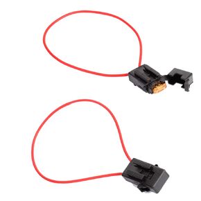 2 Pack Mini Blade Fuse Holder 18 Gauge Waterproof Pigtail Inline Fuse Holder with 5A ATM Fuses