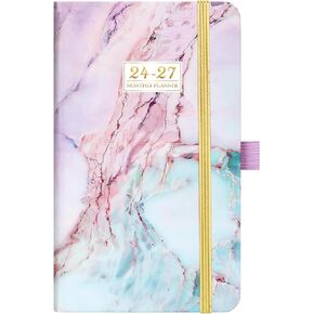 2024-2027 Pocket Planner - Monthly Pocket Calendar 2024-2027, JUL.2024 - JUN.2027, 6.3" x 3.7", 3-Year Monthly Planner with Inner Pocket, 63 Notes Pages
