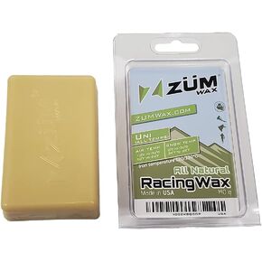 ZUMWax All Natural Biodegradable Ski/Snowboard Racing Wax - All-Temps Universal - 0% Petroleum!