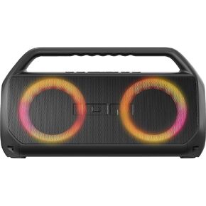 ION Audio Uber Boom Ultra - Water-Resistant Bluetooth Stereo Boombox with Lights (Renewed)