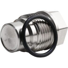 Aochuang Fuel Rail Plug Valve Rail Fuel Plug Stainless Steel M20x1.5 for Chevy Dodge 6.7l Cummins
