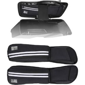 Street Glide Road King Accessories Saddlebag Lid Organizers 2 Pack Compatible with 2014-2023 Touring Street Glide Road King Road Glide Electra Glide FLT FLH （Blabk）