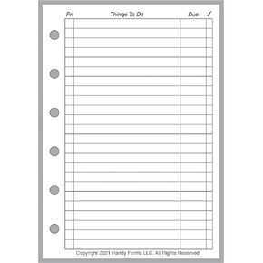 Pocket-Plus Size Graph Paper Refill, Sized and Punched for Pocket-Plus Size Notebook (3.5" x 5")