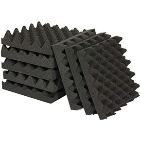 6 Pack Egg Crate Foam Cushion 2" Thick 12"W x12"L Acoustic Panels Sound Proof Foam Padding, Foam Sheets, Foam Pad, Dampening Foam, Convoluted Packing Foam