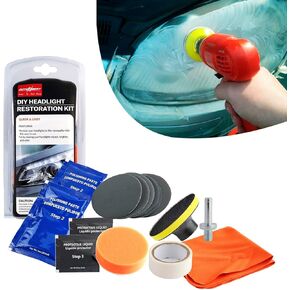 AUTOXBERT Car Headlight Restoration Kit Brightener Headlamp Scratch Repair Liquid Paste Light Lens Polisher Cleaning Paste Refurbish Tool