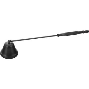RUIXIA Fashion Bell Shaped Candle Snuffer with Long Handle Stainless Steel Wick Flame Extinguisher Candlewick Trimmer Cover for Putting Off Scented Candles Aromatherapy Jar Black