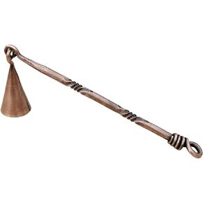Living Ideas Twisted Handle Candle Suffer Hand Forged Medieval Candle Snuffer Blacksmith Candle Extinguisher Gift for Candle Lovers Classic Look Antique Copper Finish Handmade Wick Candlesnuffers
