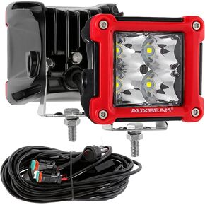 Auxbeam 3 inch LED Pods 40W 4800LM Flood Beam Light Bar Offroad Flood Lights LED Cubes Light Pods Work Light Square Driving Light Bumper Lights for Truck Jeep SUV ATV UTV Car, Pair