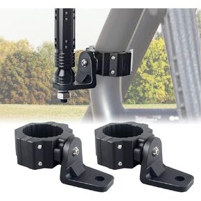 2 PCS UTV Flag Mount/ UTV Whip Mount for 1.75" & 2" Roll Cage Compatible with Can Am X3 Polaris RZR 900 1000 XP Pro Turbo Can Am Maverick Commander SXS(Heavy Duty 360° Adjustable,Aluminum )