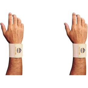 Ergodyne ProFlex 400 Universal Wrist Wrap, Tan (Pack of 2)