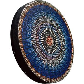 Vegan Shaman Drum, Vegan Fire Drum Shaman with Drum Stick Alchemys Moon Drum Sound Healing Tool for Spiritual Music, Meditation(Blue)