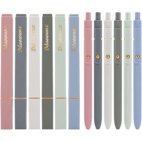 Bible Highlighters and Gel Pens, 12 Pack, Pastel Colorful Aesthetic Highlighters, Quick Dry Black Ink Pens,for Bible Journaling Planner Notes School Supplies