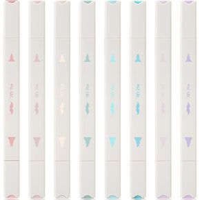 Mr. Pen- Aesthetic Highlighters, 8 pcs, Assorted Colors, Double-ended, Chisel and Fine Tip, No Bleed Bible Highlighter Pastel Highlighter Set, Bible Highlighters and Pens No Bleed