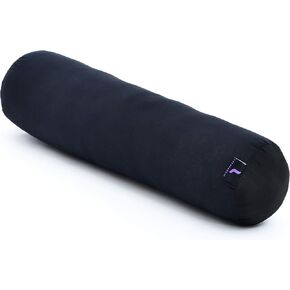 Leewadee Large Yoga Bolster – Shape-Retaining Tube Cushion for Meditation, Bolster for Stretching, Made of Kapok
