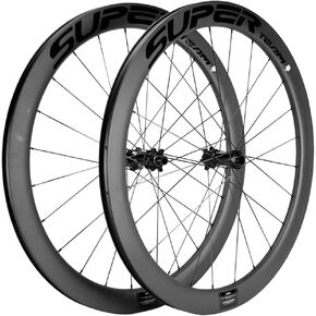 مجموعة عجلات قرص كربون SUPERTEAM 50C-25 700c قفل مركزي من خلال المحور