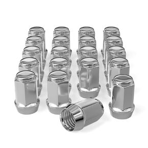 20PCS 1.4 inch 1/2-20 Closed End Bulge Acorn Black Lug Nuts - Cone Seat - 19mm Hex Lug Nut for Bronco Mustang Cherokee Liberty Ranger Exlporer YJ TJ KJ KK ZJ WJ WK XK MJ XJ Aftermarket Wheels