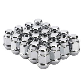 20PCS 1.4 inch 1/2-20 Closed End Bulge Acorn Black Lug Nuts - Cone Seat - 19mm Hex Lug Nut for Bronco Mustang Cherokee Liberty Ranger Exlporer YJ TJ KJ KK ZJ WJ WK XK MJ XJ Aftermarket Wheels