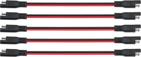 Gopayia 12 AWG SAE to SAE Extension Cable 12 Gauge 2-Pin SAE Connector Extension Cord with Dual Head Plug for Solar Panel Automotive Car Motorcycle 12in in Saudi Arabia