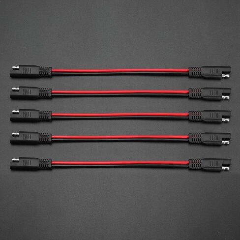 Gopayia 12 AWG SAE to SAE Extension Cable 12 Gauge 2-Pin SAE Connector Extension Cord with Dual Head Plug for Solar Panel Automotive Car Motorcycle 12in in Saudi Arabia