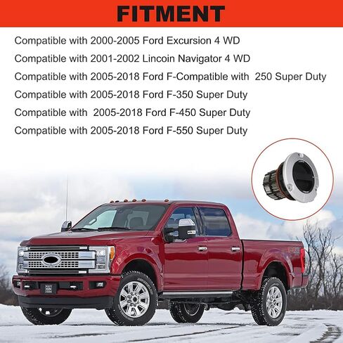 محور قفل يدوي FAKAFY 600-220 4WD متوافق مع Ford F250 F350 F450 F550 Super Duty 2005-2020 يستبدل BC3Z3B396B BC3Z-3B396-B(قطعتان) in Kuwait