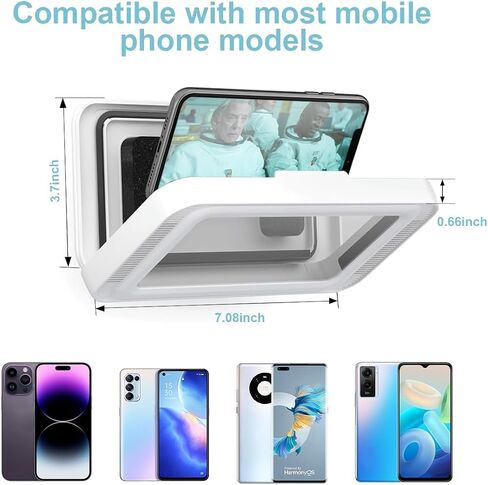 FANDENINI Shower Phone Holder Waterproof Anti Fog Touch Sensitive Shower Phone Case for Mirror Wall and Bathtub Wall Mounting Between Bathrooms Compatible with 4" - 7" Cell Phones in Saudi Arabia