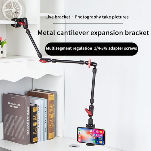 Adjustable Articulating Magic Arm with Clamp and Phone Holder Clip for Desk Mount, Desk Stand, Cell Phone Tripod in Kuwait