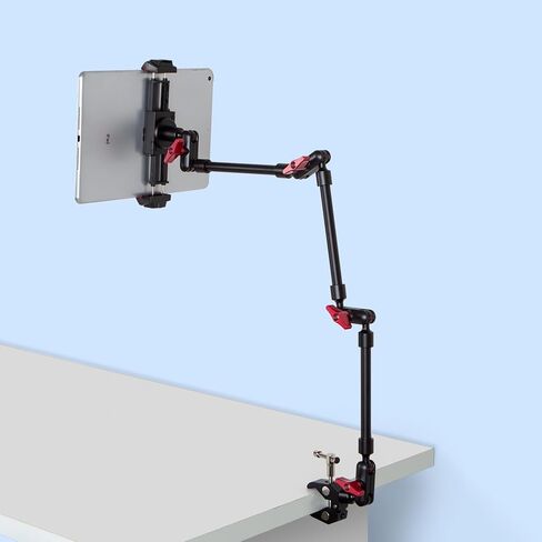 Adjustable Articulating Magic Arm with Clamp and Phone Holder Clip for Desk Mount, Desk Stand, Cell Phone Tripod in Kuwait