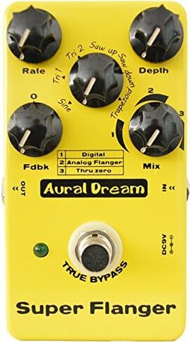 توفر دواسة تأثير الجيتار Super Flanger 3 تأثيرات Flanger، و6 أشكال موجية تعديلية، ووضعين للتعليق، وTrue Bypass in Kuwait