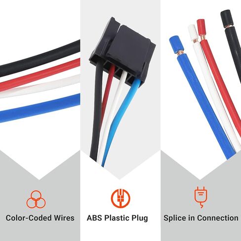 Oyviny 47685 Brake Control Pigtail Wiring Harness Universal Use Fits for Hopkins Brake Controller, Compatible with Vehicles with Factory Tow Package in Saudi Arabia